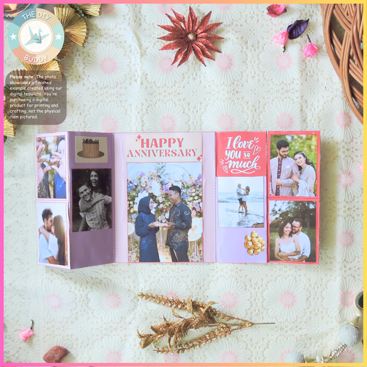 Heartfold anniversary card