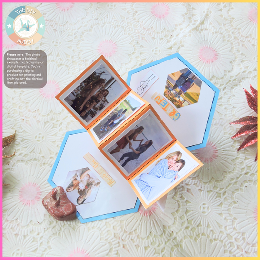 Hexagonal pop-up thank you card